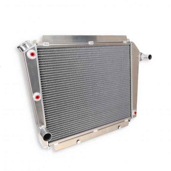 Ron Davis Aluminum Radiator | Auto Trans Cooler, 5.0L Serpentine | 66-77 Ford Bronco